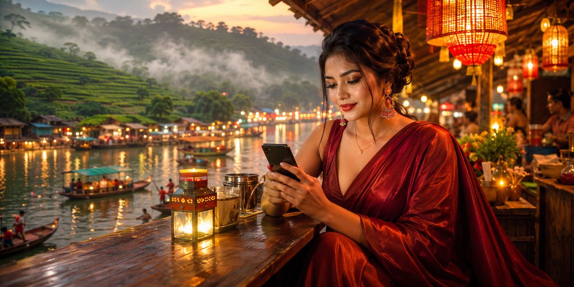 বরিশালে চা বাগানে মোবাইলে ক্যাসিনো গেম উপভোগ করছেন একজন ব্যবহারকারী